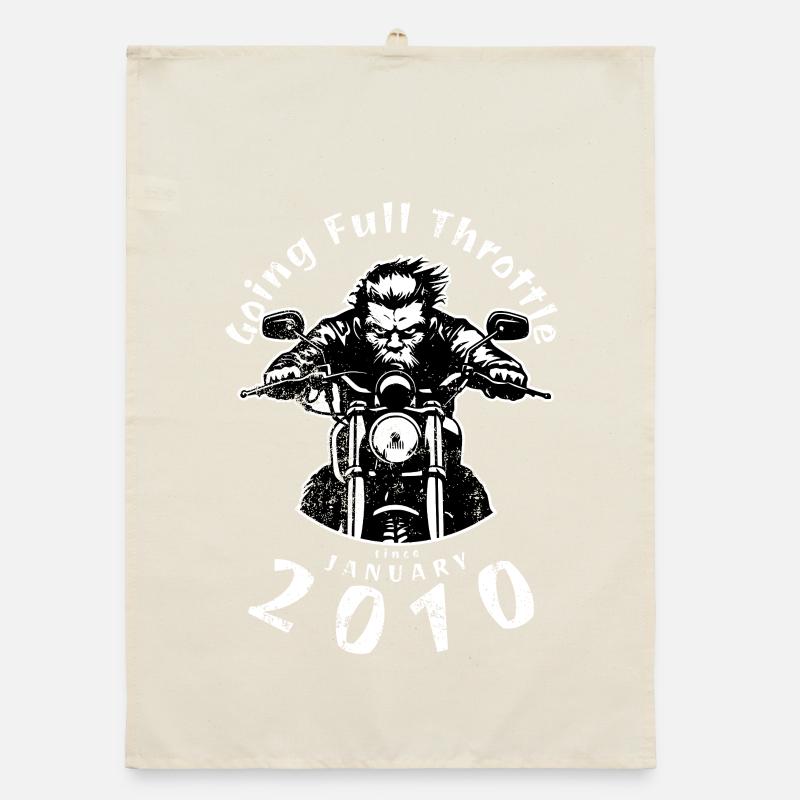 16. Geburtstag Going Full Throttle Since 01/2010 Organic dish towel