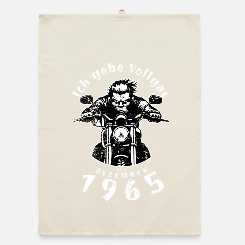 60th Birthday I've been going full throttle since 12/1965 Organic dish towel