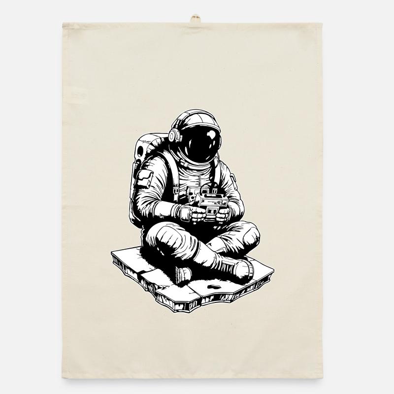 Astronaut Gaming Space Console Organic dish towel