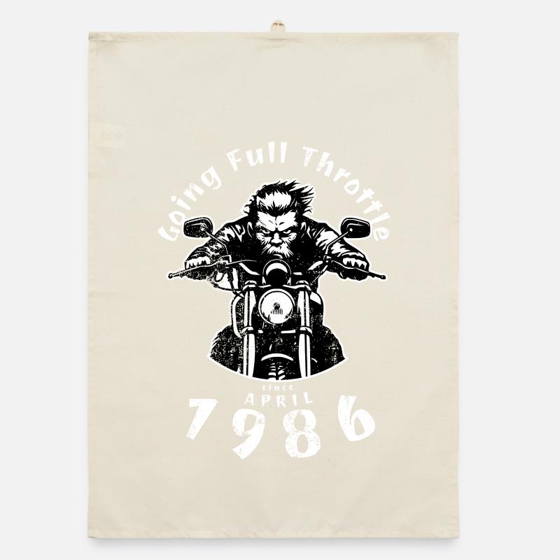40. Geburtstag Going Full Throttle Since 04/1986 Organic dish towel