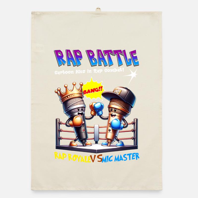 Rap Battle Microphone Battle Organic dish towel