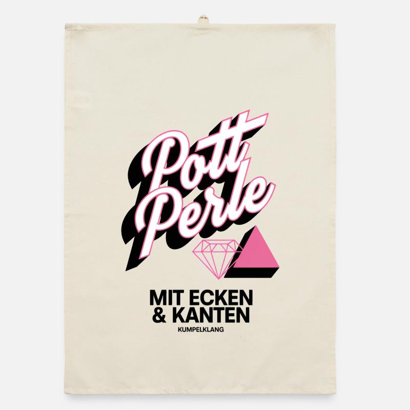 Pott Perle mit Ecken und Kanten - Organic Geschirrtuch - Natur