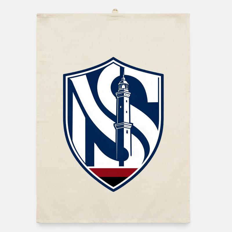 Lighthouse in the night Organic dish towel