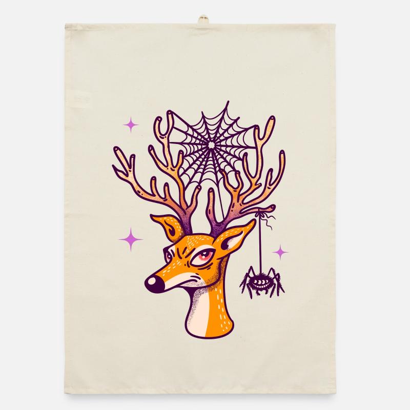 Deer & Spider Organic dish towel