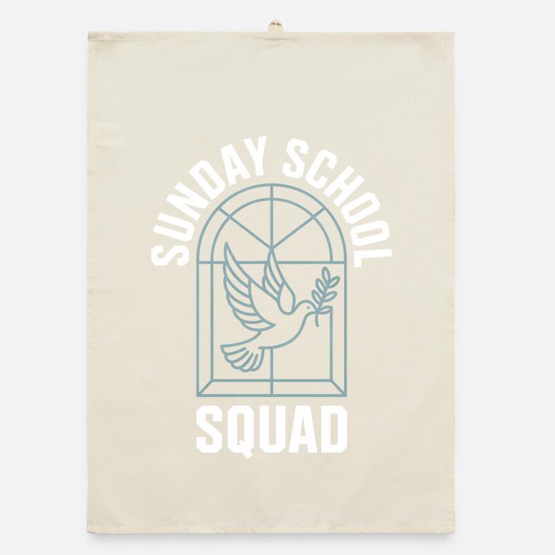 Sunday School Squad Emblem Organic dish towel