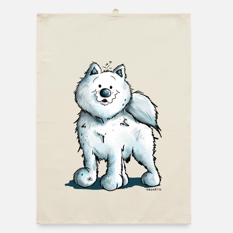 Süßer Samojede Organic Geschirrtuch