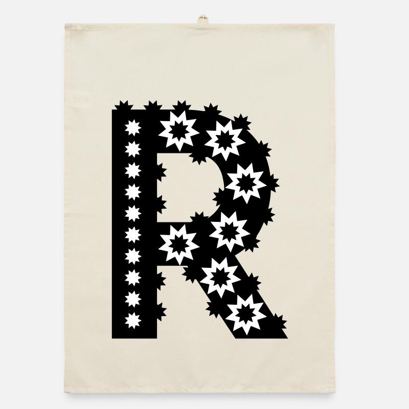 Letter R Organic dish towel