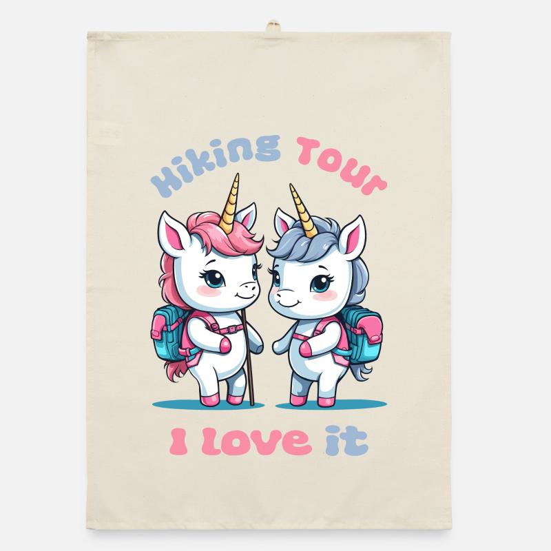 Cute Wanderer Unicorns Organic dish towel
