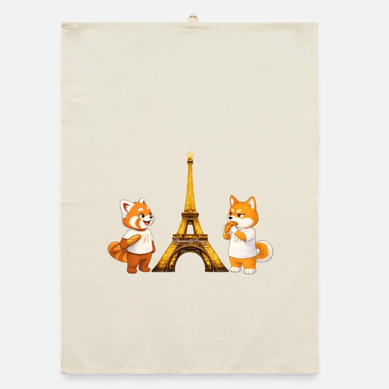 Lazy & Grumpy in Paris Organic dish towel