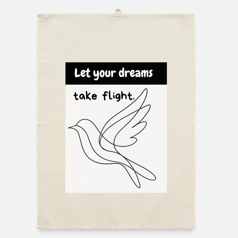 Bird flying Organic dish towel
