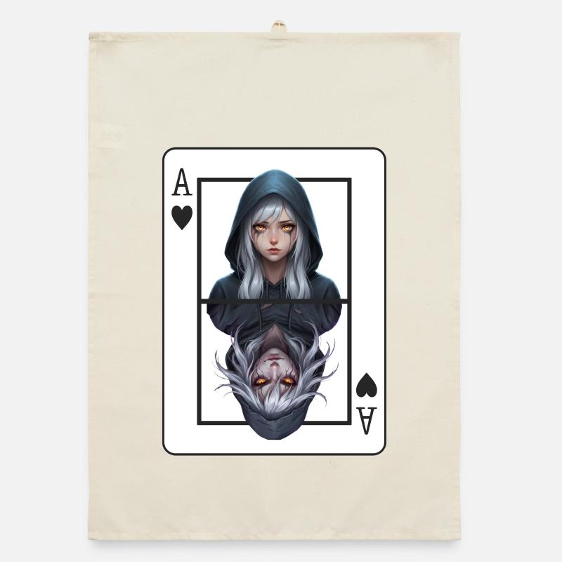 Double Shadow: Ace Portrait Organic dish towel