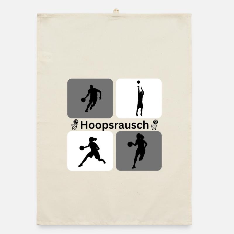 Basketball Silhouetten Dynamik Organic Geschirrtuch
