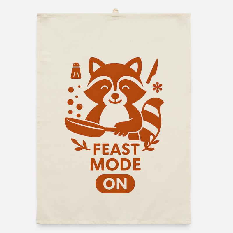 conception drôle de chapeau de chef raton laveur Torchon bio