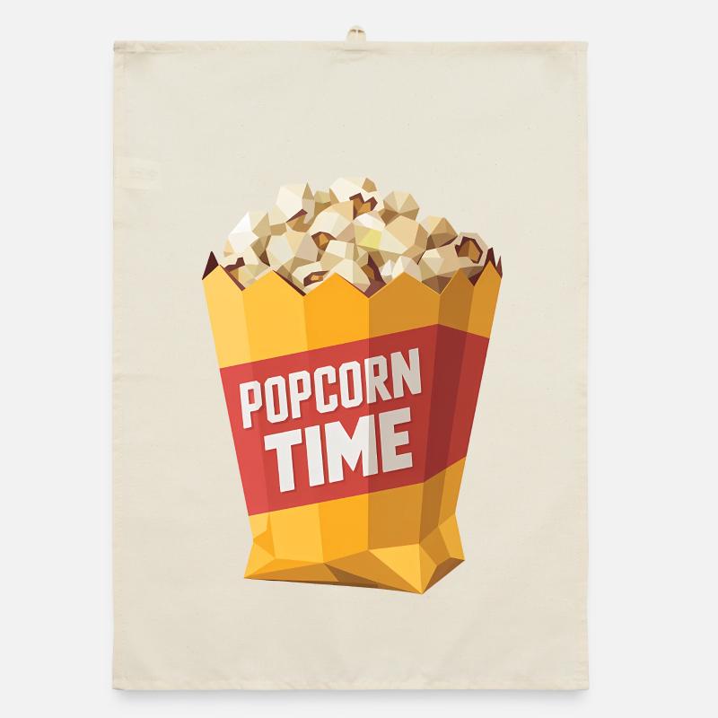 Popcorn-Tüte - Cooles Low Poly Logo Organic Geschirrtuch