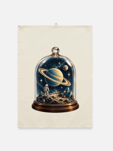Astronaut unter der Kuppel - Organic Geschirrtuch - Natur