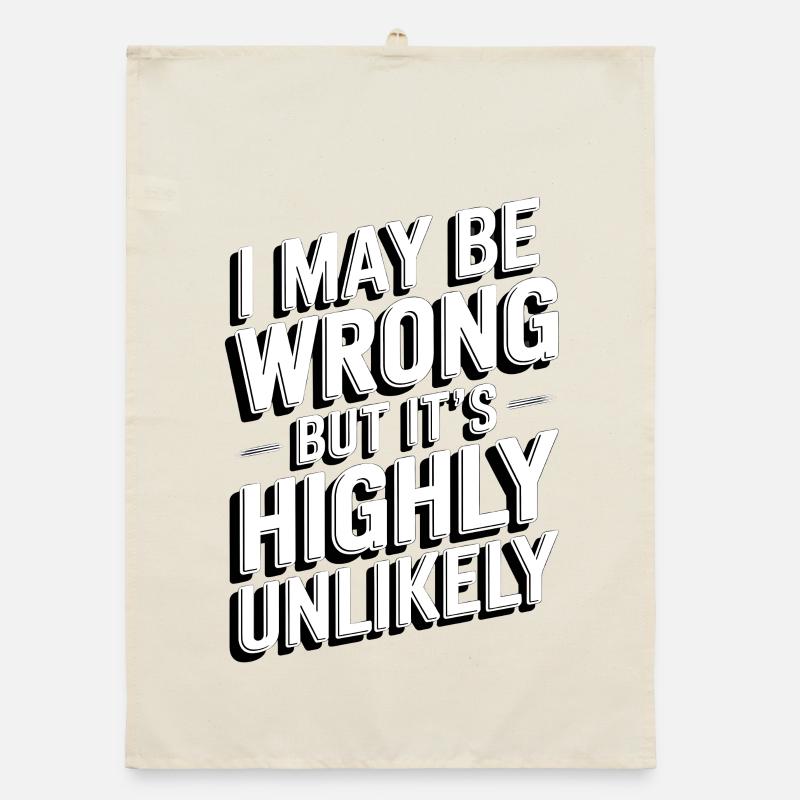 Highly Unlikely Quip Tee Organic dish towel