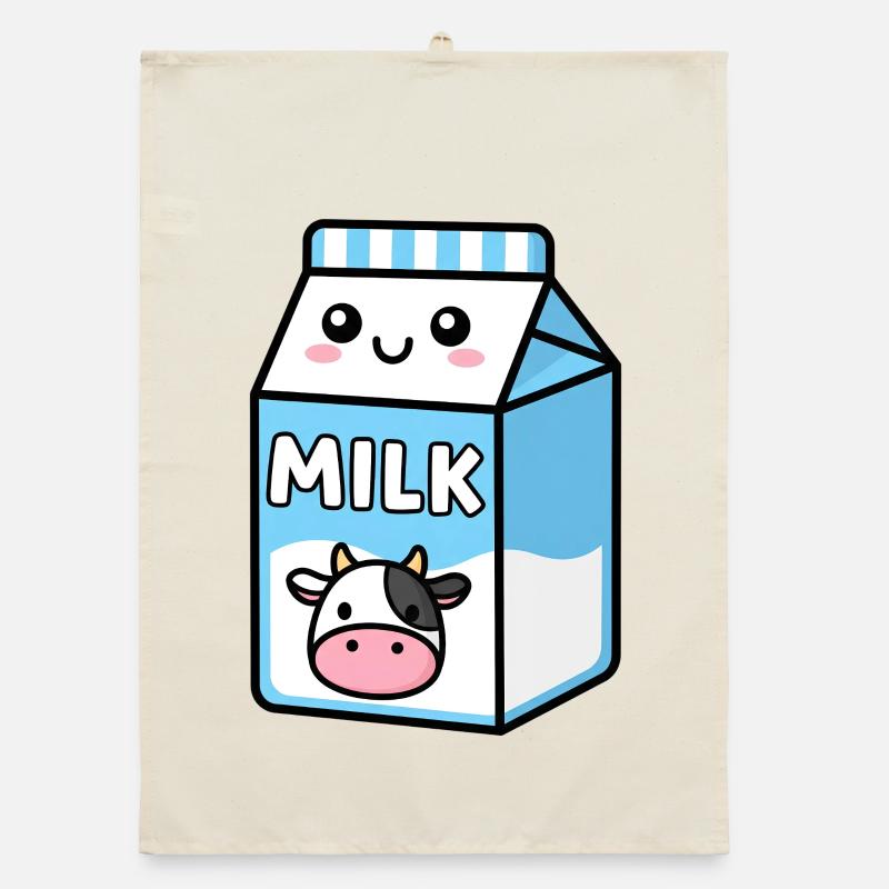 Milchkarton-Kuh Organic Geschirrtuch