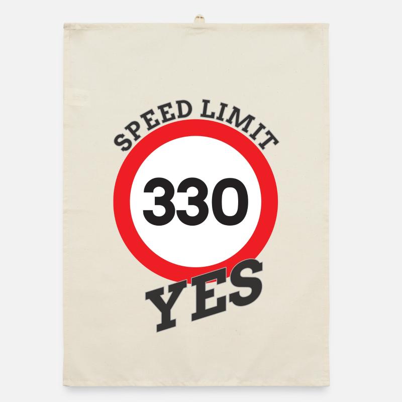 Speed limit, Tempolimit Autobahn Organic Geschirrtuch