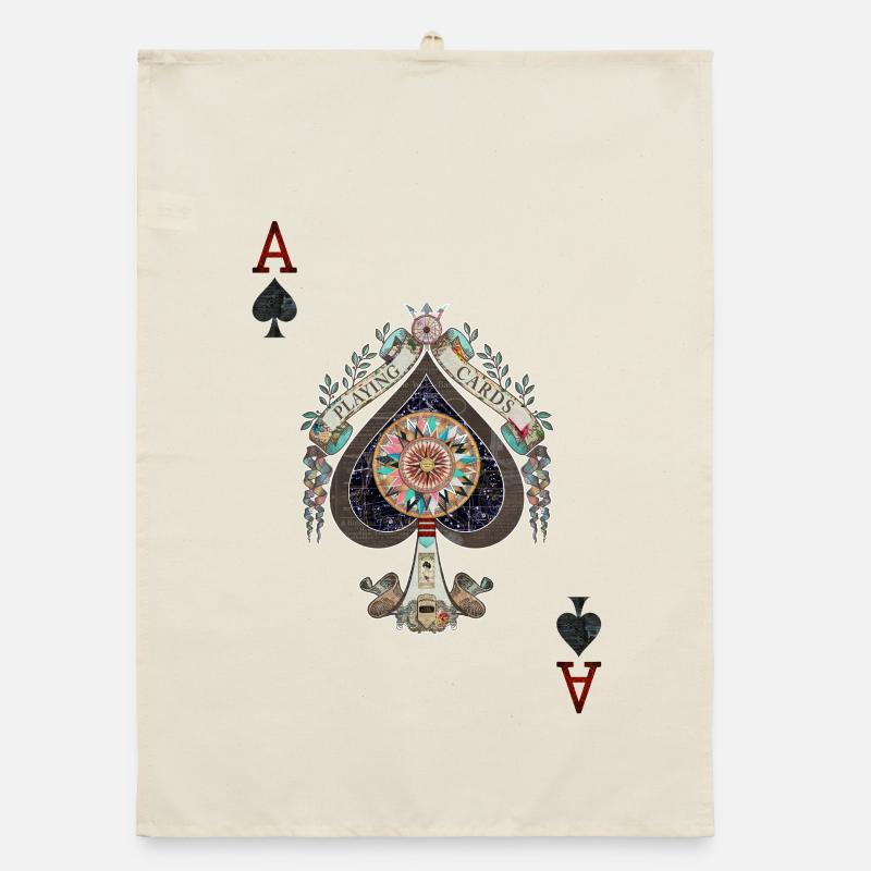 Playing Cards - Digital Decoupage Organic dish towel