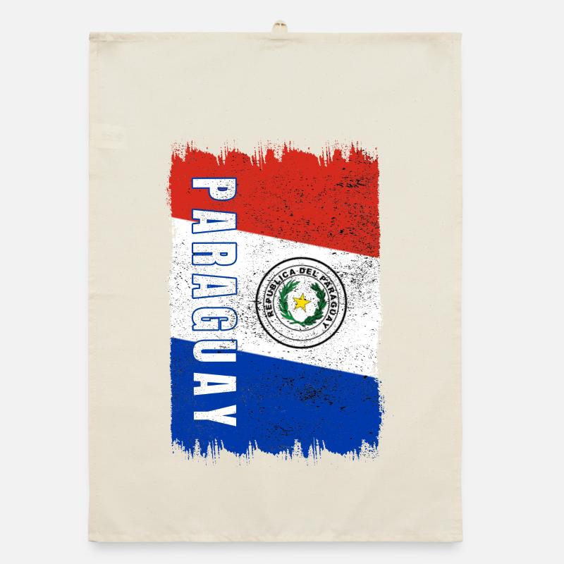 Paraguay flag Organic dish towel