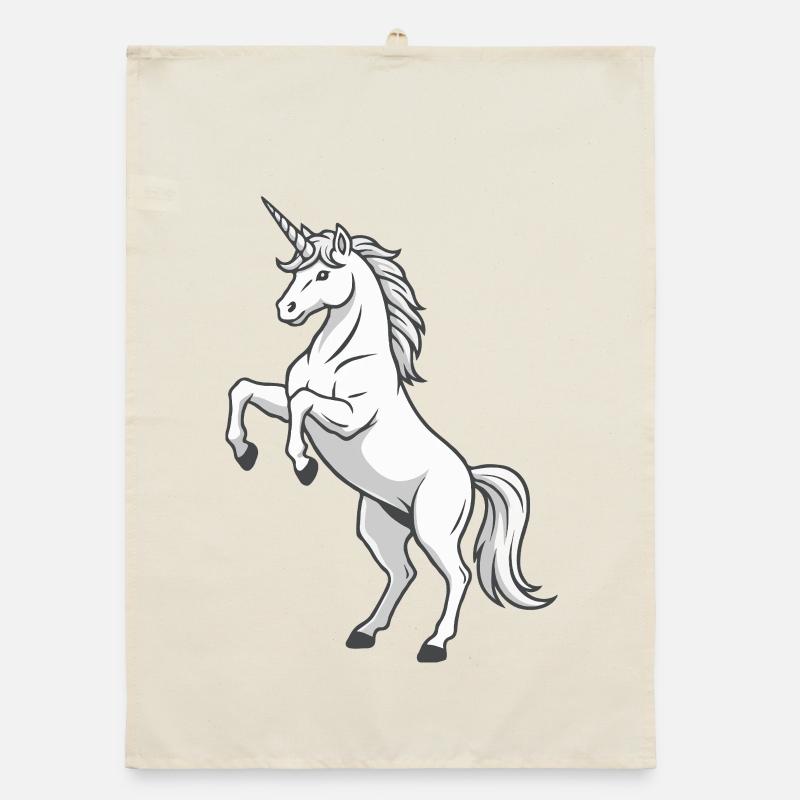 Licorne blanche Torchon bio