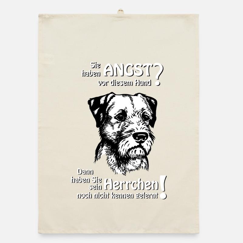 Afraid of Border Terriers? Master Organic dish towel