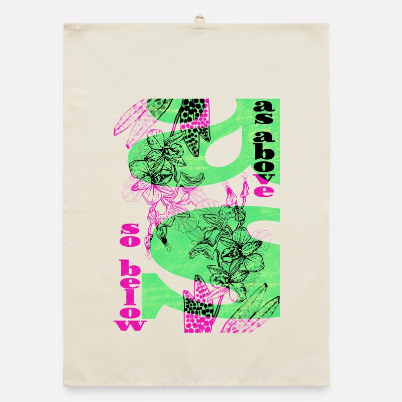 COMME AU-DESSUS, DONC EN DESSOUS Torchon bio