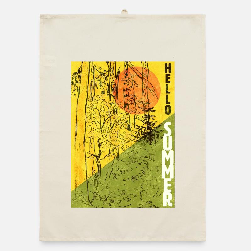 HELLO SUMMER Organic dish towel