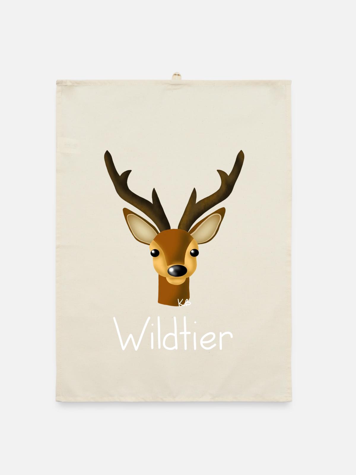 Wildtier - Organic Geschirrtuch - Natur - Vorne