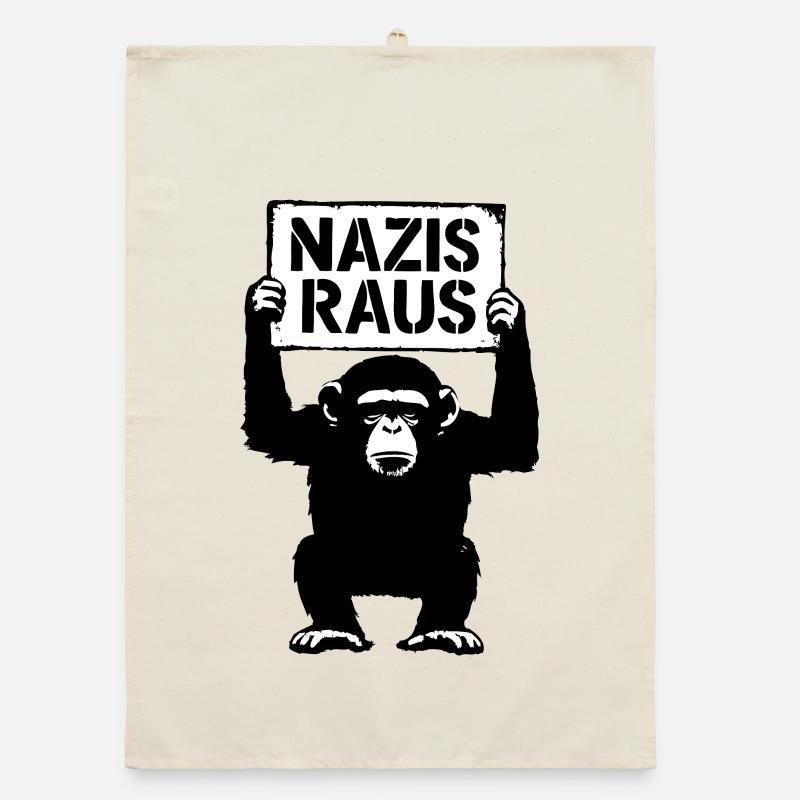 Grim monkey est contre le racisme Torchon bio