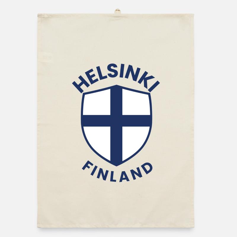 Helsinki Nordic Shield Emblem Organic dish towel