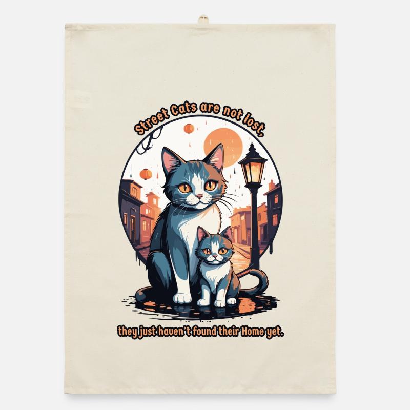 Chats des rues mignons Torchon bio