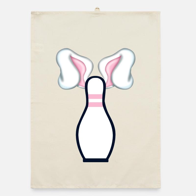 Bowling Easter Easter Bunny Ears Organic dish towel