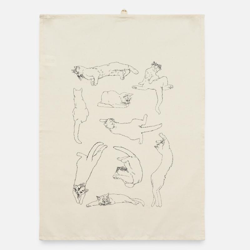 Anatomie der Katze Organic Geschirrtuch