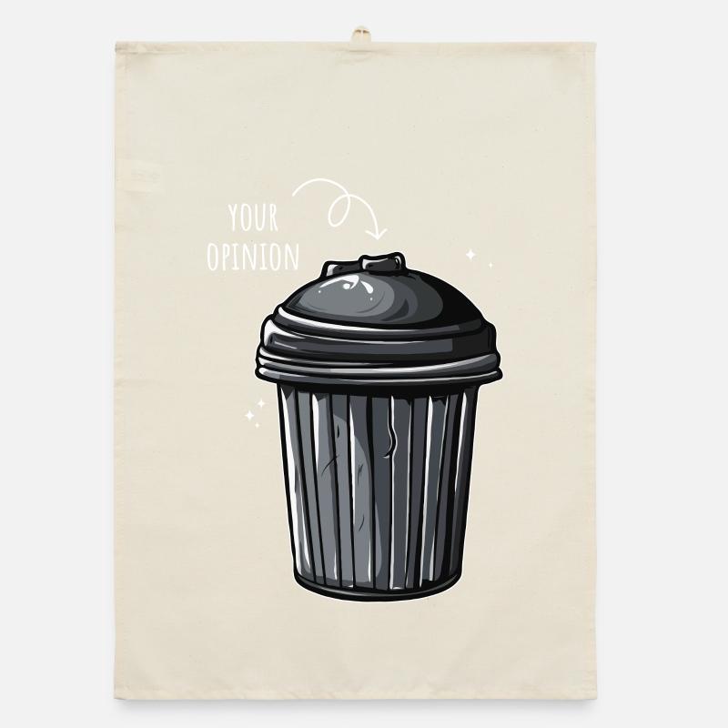 Your Opinion is Trash Organic dish towel