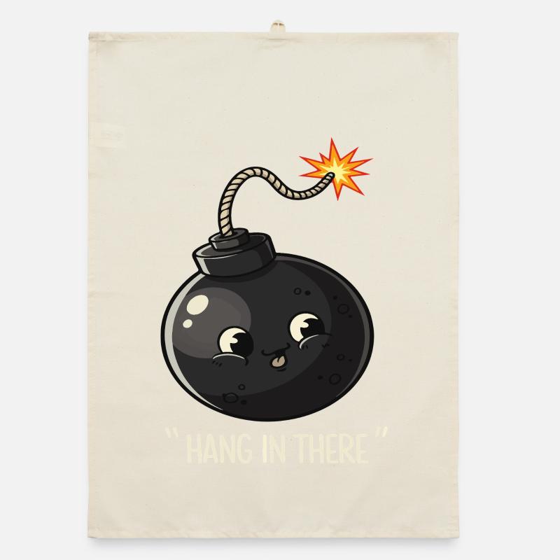 Conception de bande dessinée de bombe explosive kawaii Torchon bio