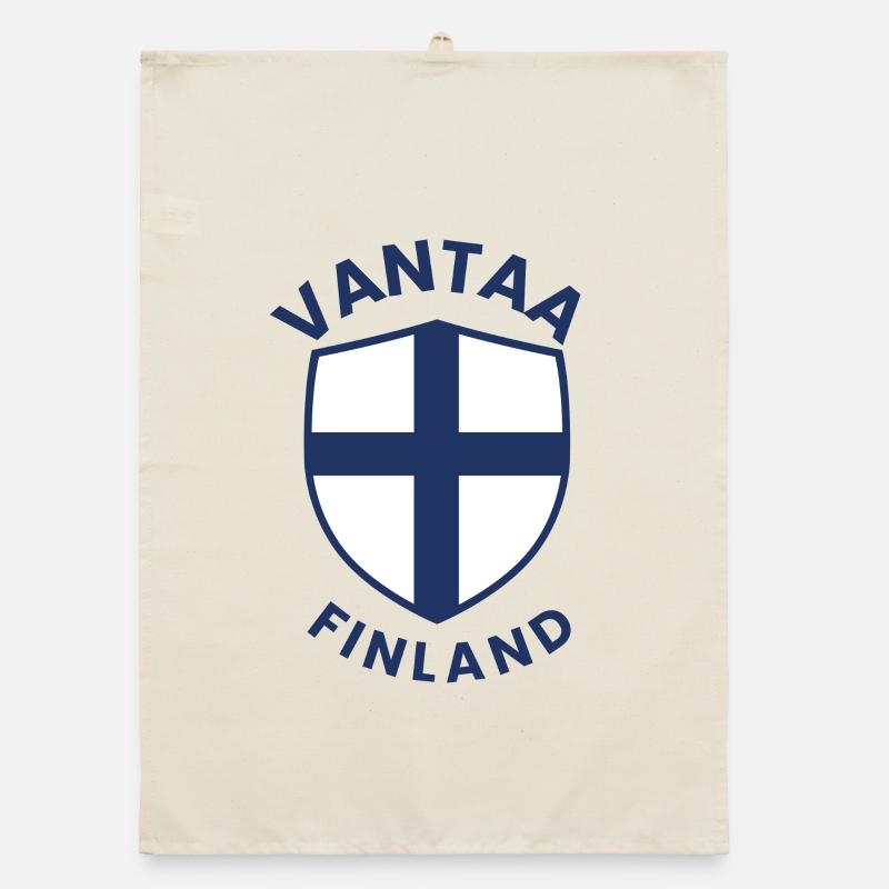 Bouclier de Vantaa de Finlande Torchon bio