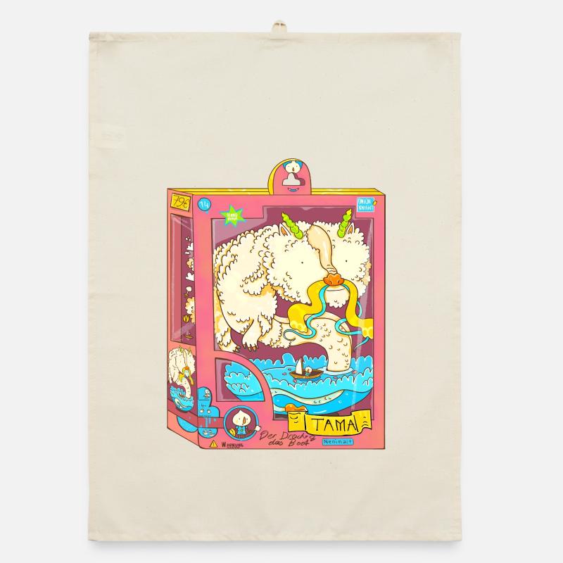 Der Drache und das Boot Organic Geschirrtuch