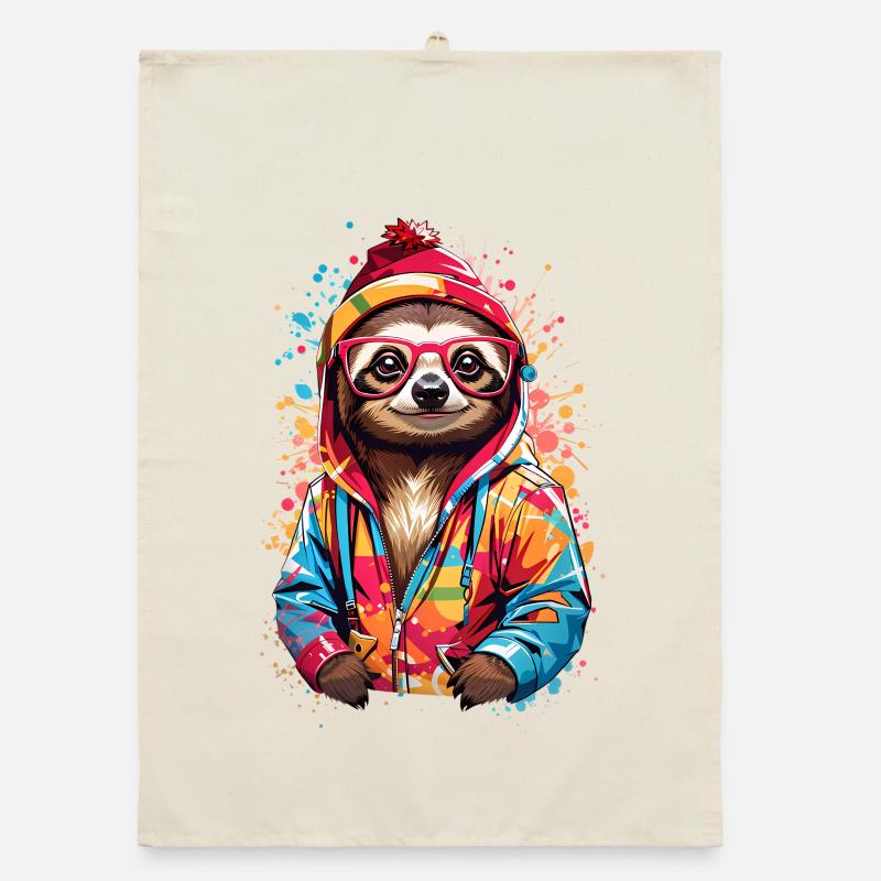 Cool sloth Organic dish towel