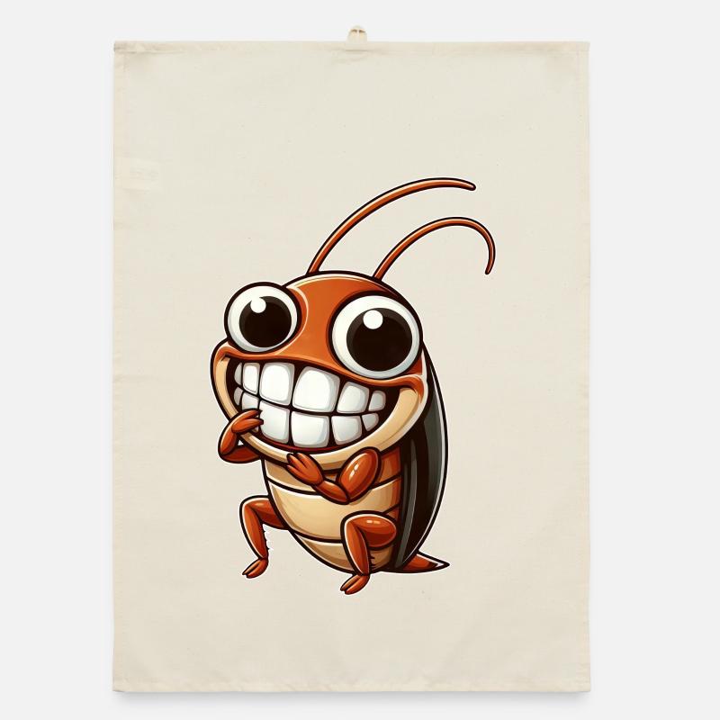 Cute Cockroach Cockroach Cartoon Comic Organic dish towel