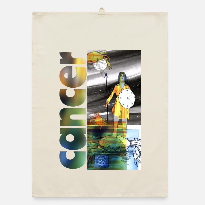 Sternzeichen Krebs Organic Geschirrtuch