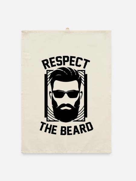 Respecter Le roi barbe respecte Barde - Torchon bio - nature - Devant