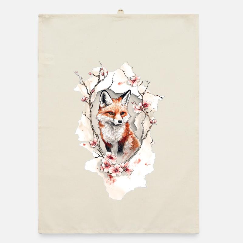 Fuchs Kirschblüten Organic Geschirrtuch