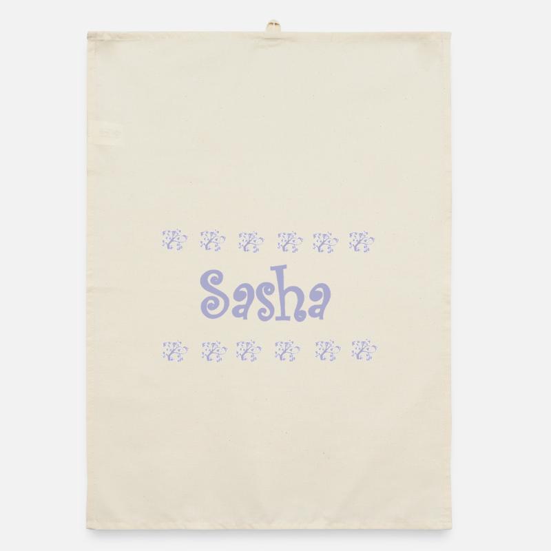Sasha Lavender Floral Pattern Organic dish towel