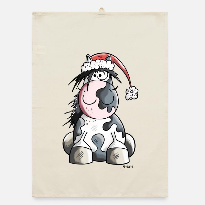 Weihnachtspferd Organic Geschirrtuch