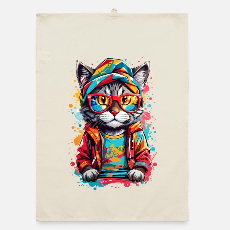 Cool cat Organic dish towel
