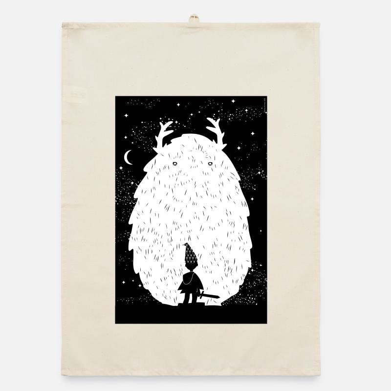 Der Yeti und der Krieger Organic Geschirrtuch