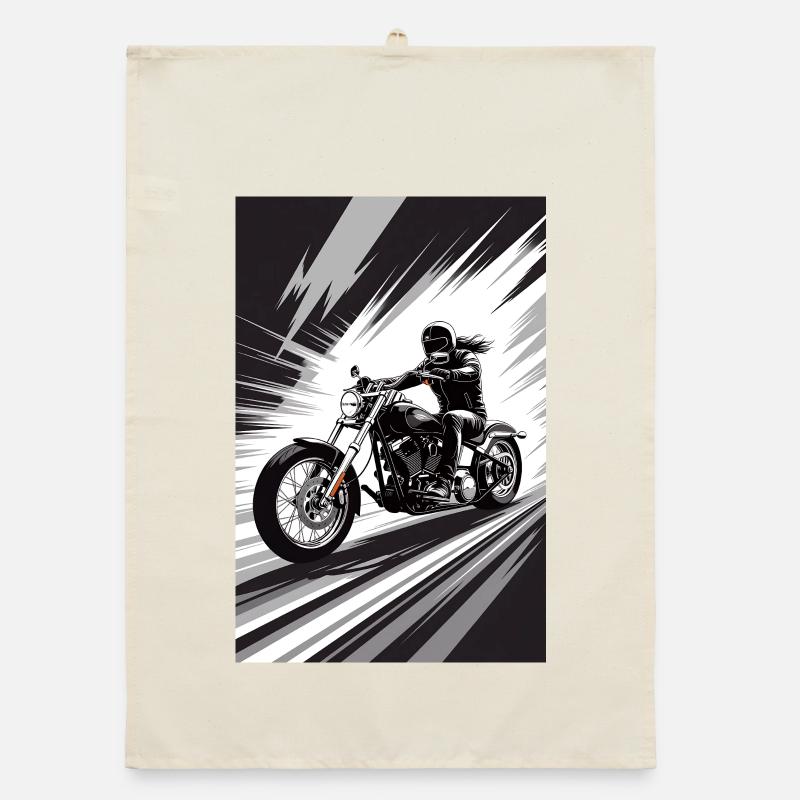 Chopper_Biker_Artwork_Collection_R03 Organic Geschirrtuch