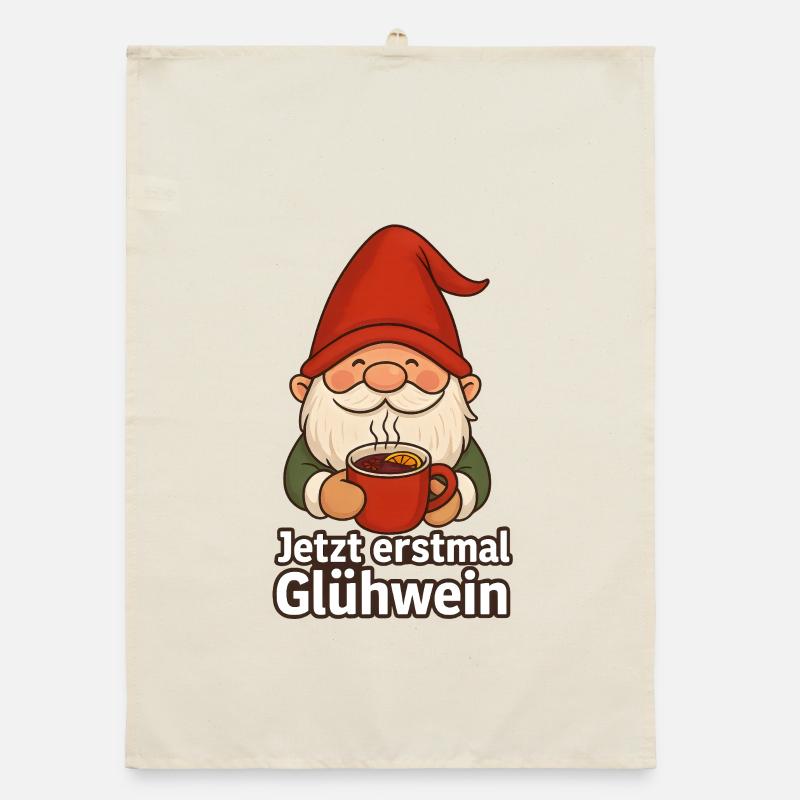Mulled wine gnome Organic dish towel