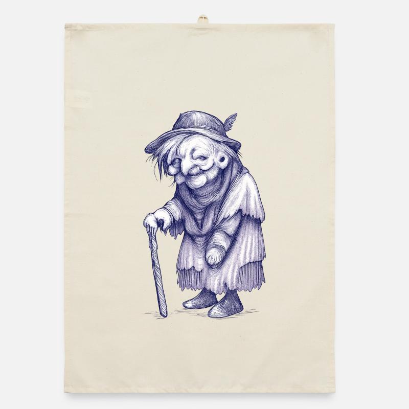 Surreal granny Organic dish towel